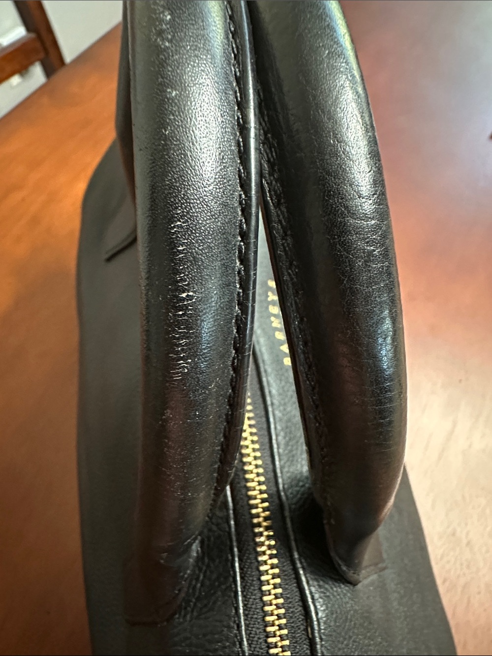 Barneys New York Black Leather Satchel - Picture 13 of 13